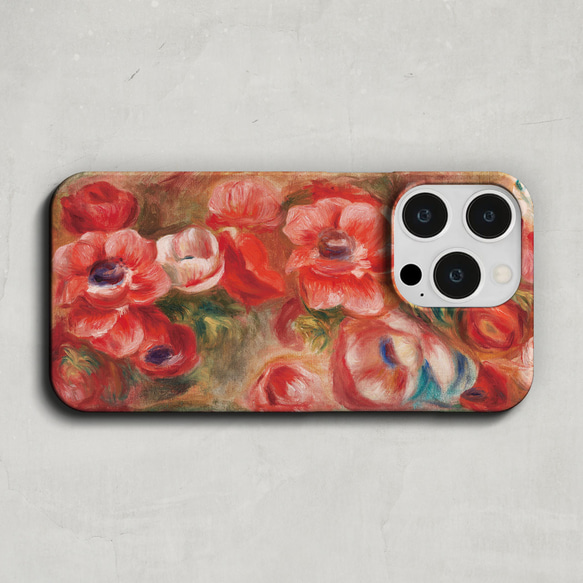 スマホケース / ピエール オーギュスト ルノワール「アネモネ」 iPhone 全機種対応 花 印象派 絵画 レトロ 2枚目の画像