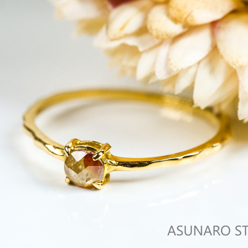 K18YGリング ローズカットダイヤモンド 10号 jw221130-101【ジュエリー  