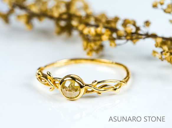 K18YGリング ローズカットダイヤモンド 9.5号 jw221201-106  