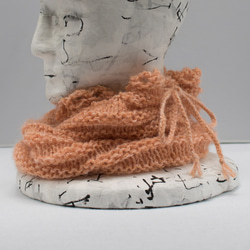 草木染め＆手編みのニット帽（ネックウォーマー）　B221203 4枚目の画像