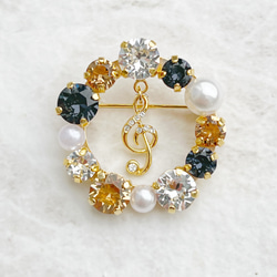 ブローチ（花・ミナペルホネン生地使用・ハンドメイド） ブローチ