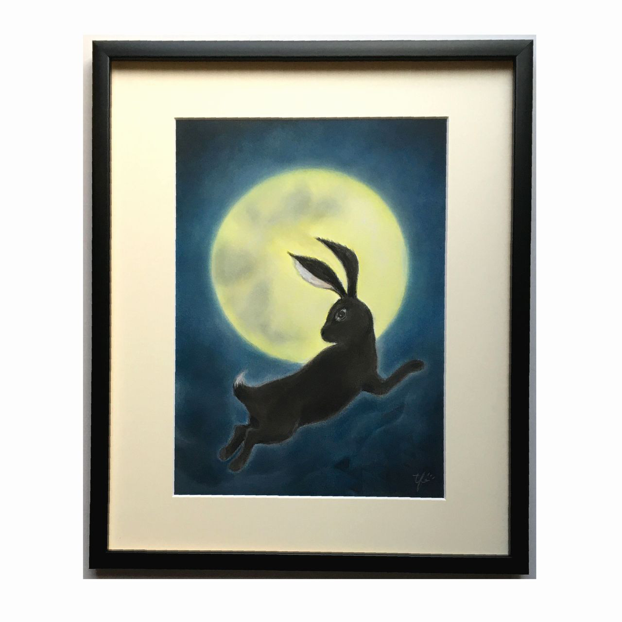 黒兎（パステル画 原画） 4号 絵画 にゃんずら 通販 15065479