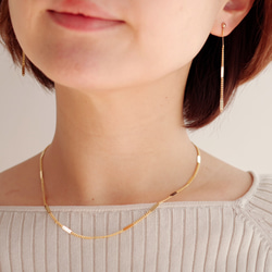 新作【K10】華奢 長さが選べる ペタルチェーン ネックレス