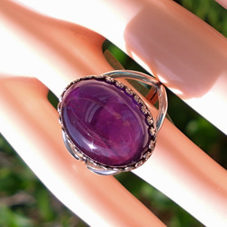 2月の誕生石 紫水晶・・ アメジスト ring（SV925に変更可能・8~22号