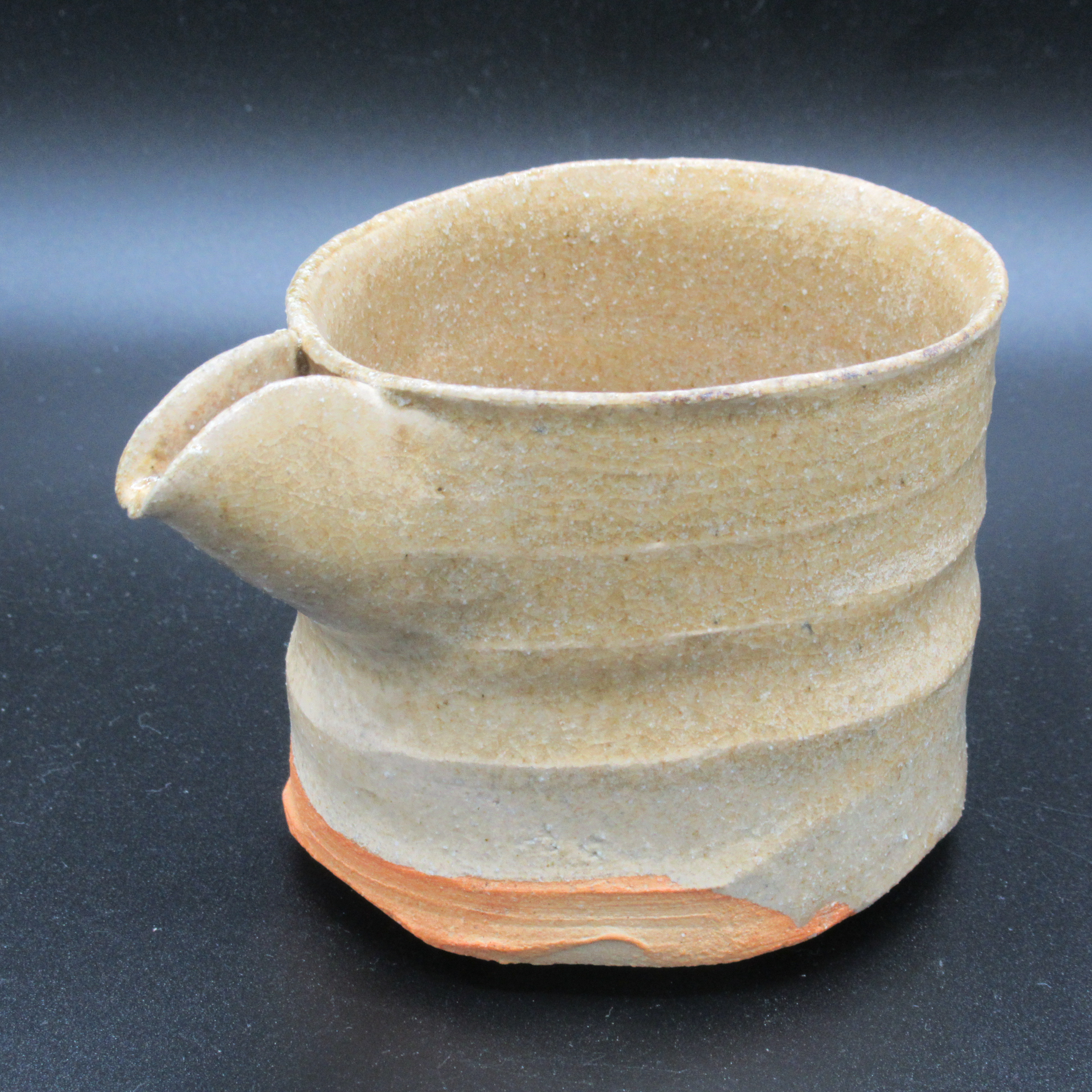 黄瀬戸片口酒器①（薪釜焼成）創作陶器 おちょこ・ぐい呑み