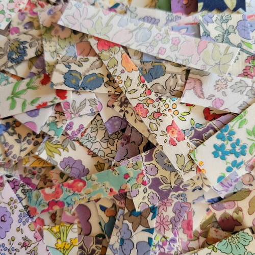 リバティ 布シール 50枚 シール ラッピングなどに リボン・テープ  