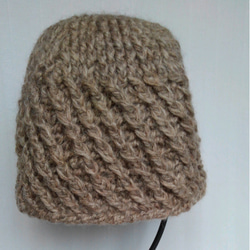 （英国羊毛）浅目の温かニット帽 3枚目の画像