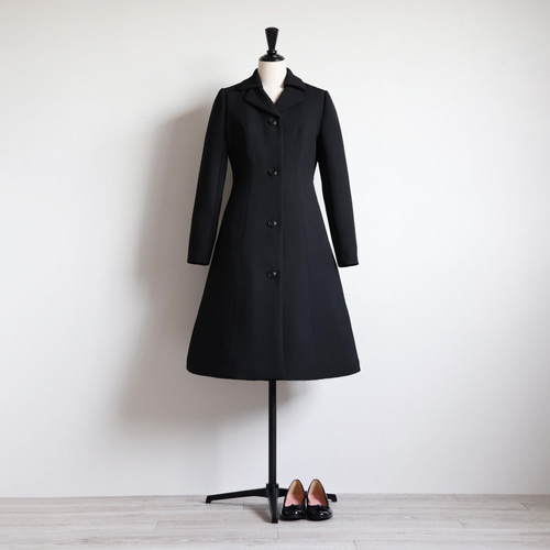 新品ジョリーミニョングログランタフタ エレガント チェスターコート36 黒