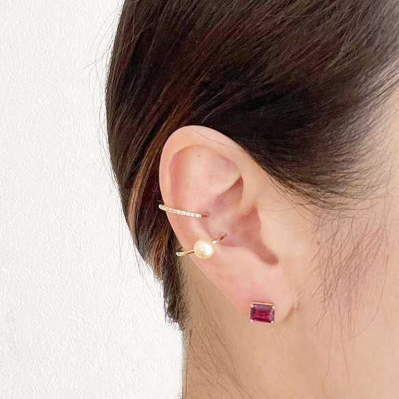 K10YG/ロンドンブルートパーズ ピアス【HAKONIWA / 箱庭