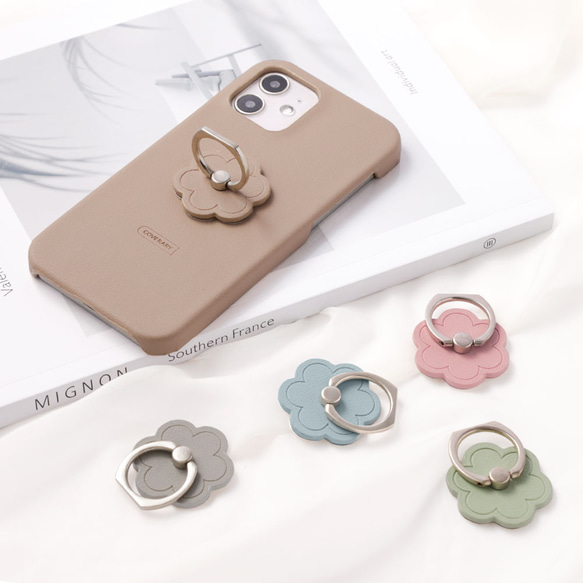 5色 お花の スマホリング フラワーリング android Galaxy