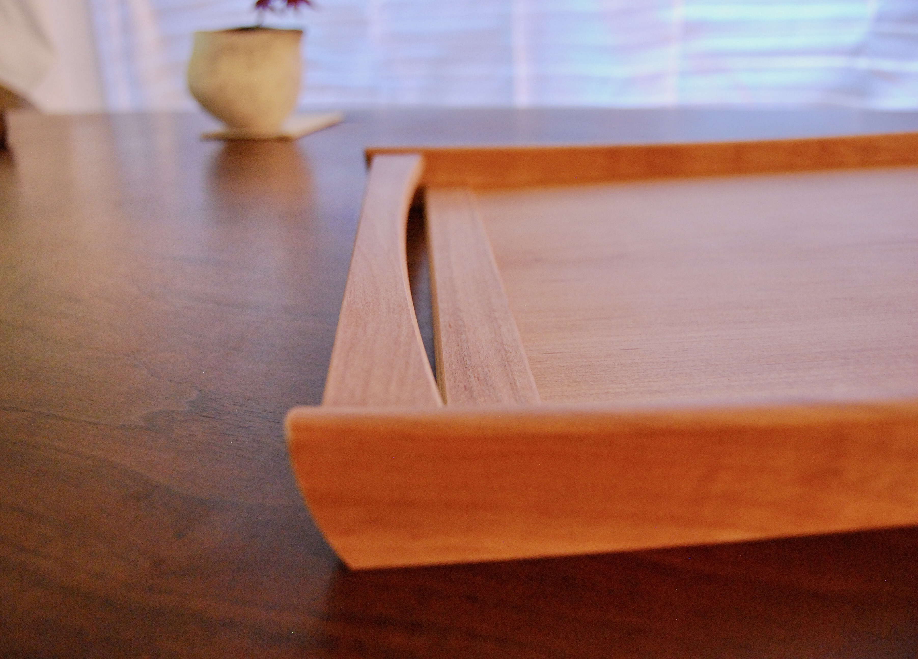 トレー　チェリー材