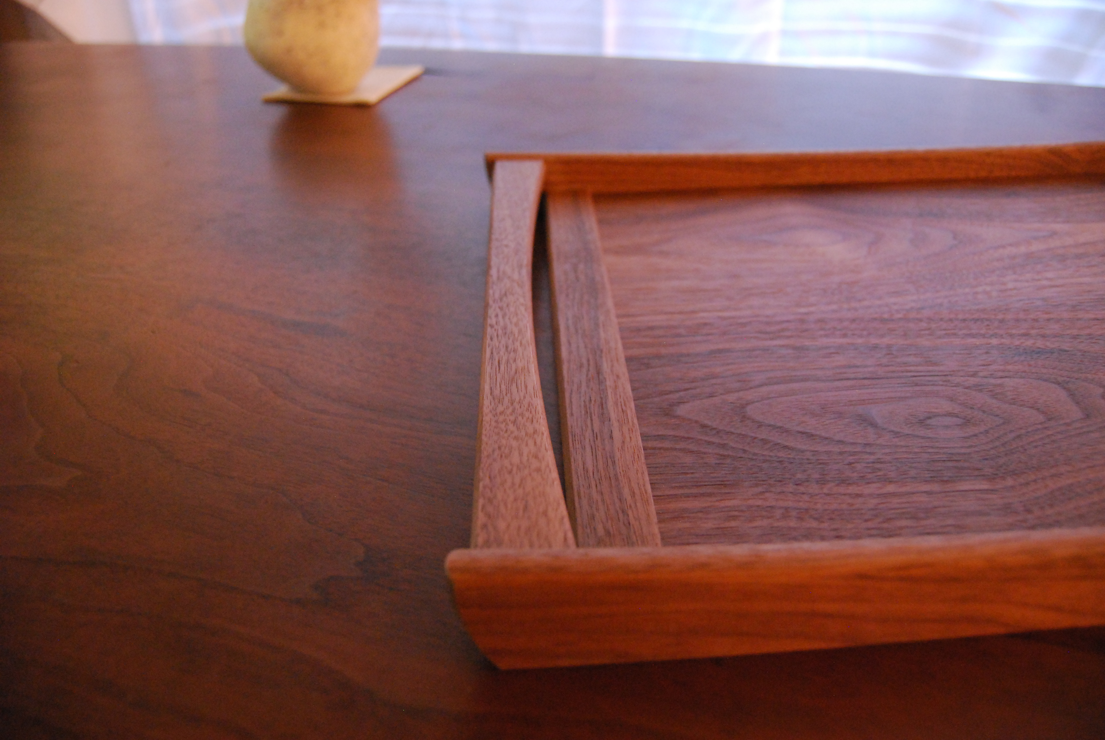 トレー　チェリー材