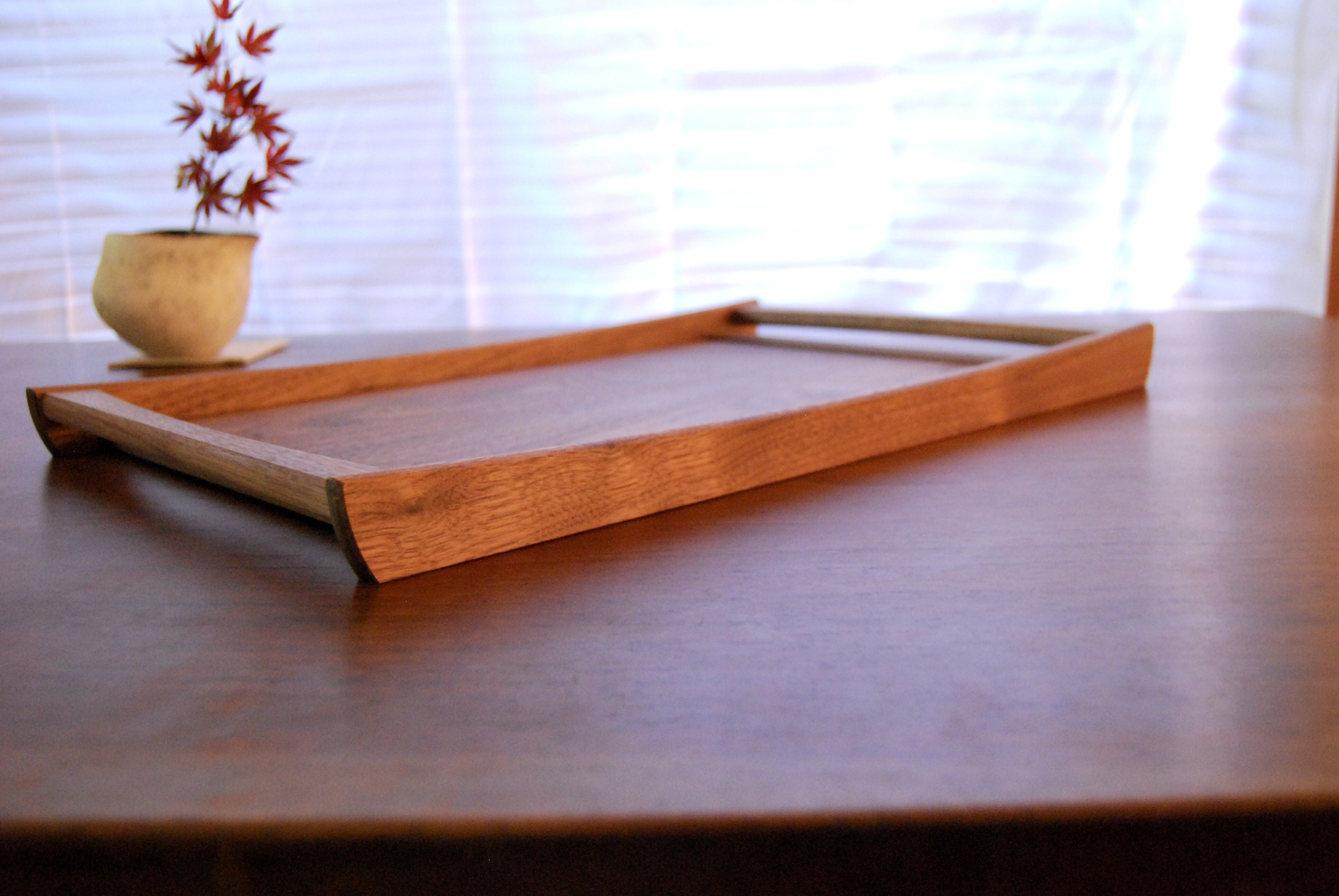 トレー　チェリー材