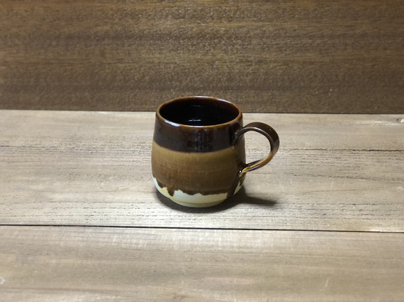 三色釉　コーヒーカップ 3枚目の画像