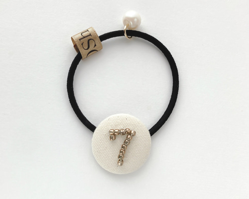 HAIR TIE:「7」誕生月 ビーズ刺繍ヘアゴム ヘアゴム OShiO 通販