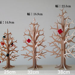高さ：45cm　 アクセサリースタンド＆木製 クリスマス ツリー (材質:MDF厚み2.5mm） 2枚目の画像