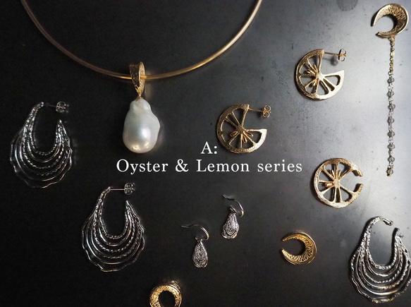 Oyster-Shell / カキの殻ピアス 8枚目の画像