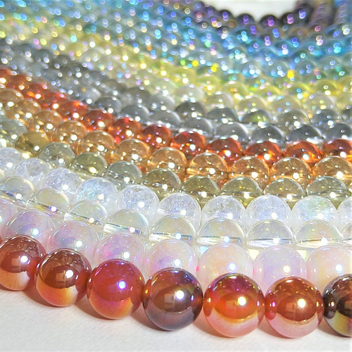6~12mm ホワイトアクアオーラ/オーロラクォーツ/レインボー 6~12mm ホワイトアクアオーラ/オーロラクォーツ/レインボー