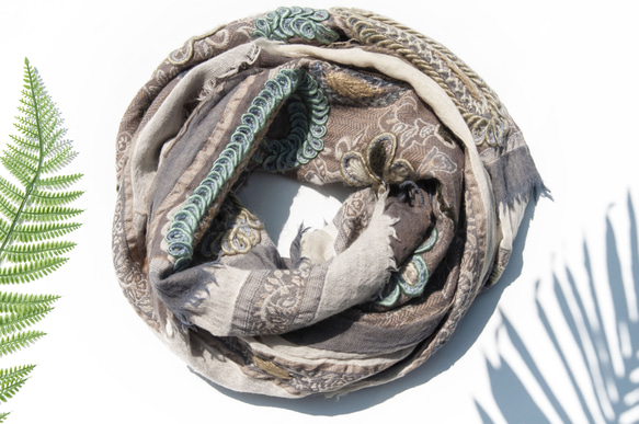 カシミールカシミヤ/ボイルドウールショール/ニットスカーフ/刺繍スカーフ/カシミヤショール-フラワーソファタオル 手織りブランケ 2枚目の画像