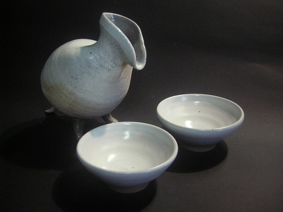 白鳩徳利セット おちょこ・ぐい呑み・徳利 海炎窯 通販 15066680