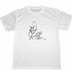 鳥獣戯画 ドライ Tシャツ ウサギ 弓 弓道 兎 アニマル 動物 グッズ 2