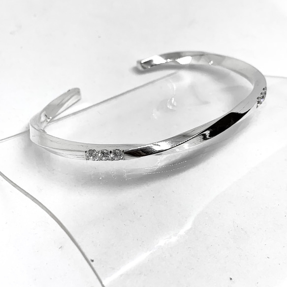 バングル シルバー925 キュービックジルコニア ブレスレット 4