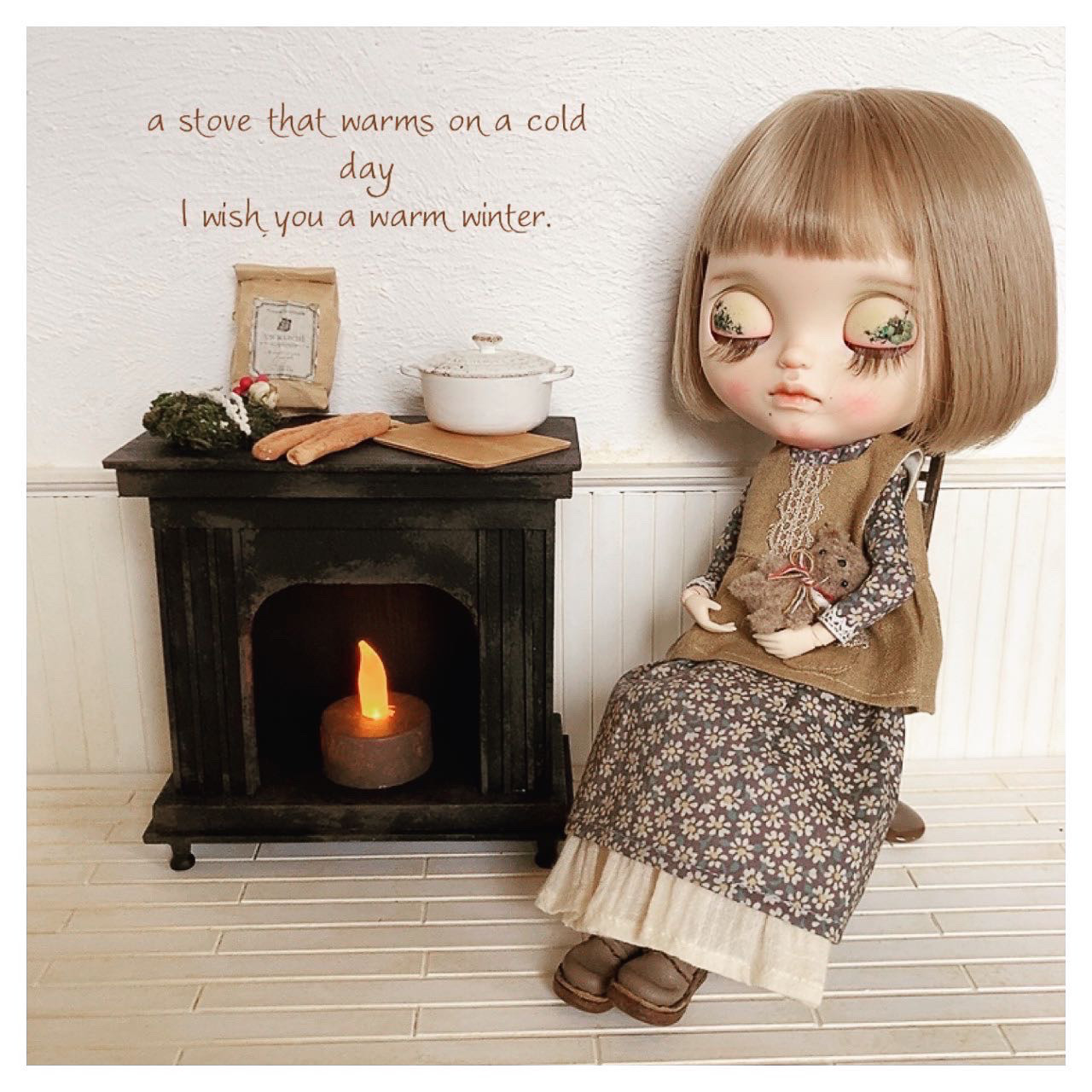 ミニチュア ドールハウス ストーブ 暖炉 マントルピース ブライス 家具  