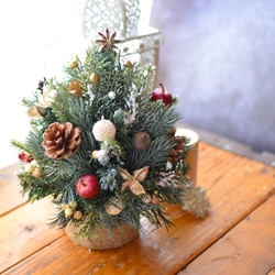 テーブルに飾れるミニクリスマスツリー・聖夜に似合う厳かな雰囲気・ファミリークリスマスに 4枚目の画像