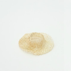 [自然素材エコクラフト　ミニ帽子」　シナマイ帽子　生成（ナチュラル）　外径４０ｍｍ　　１パック５ケ入 1枚目の画像