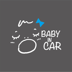 癒しの寝顔♡女の子　ベビーインカーステッカー　Baby in Car 3枚目の画像