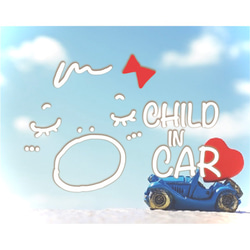 寝顔がかわいい女の子＊チャイルドインカーステッカー　Child in car 1枚目の画像