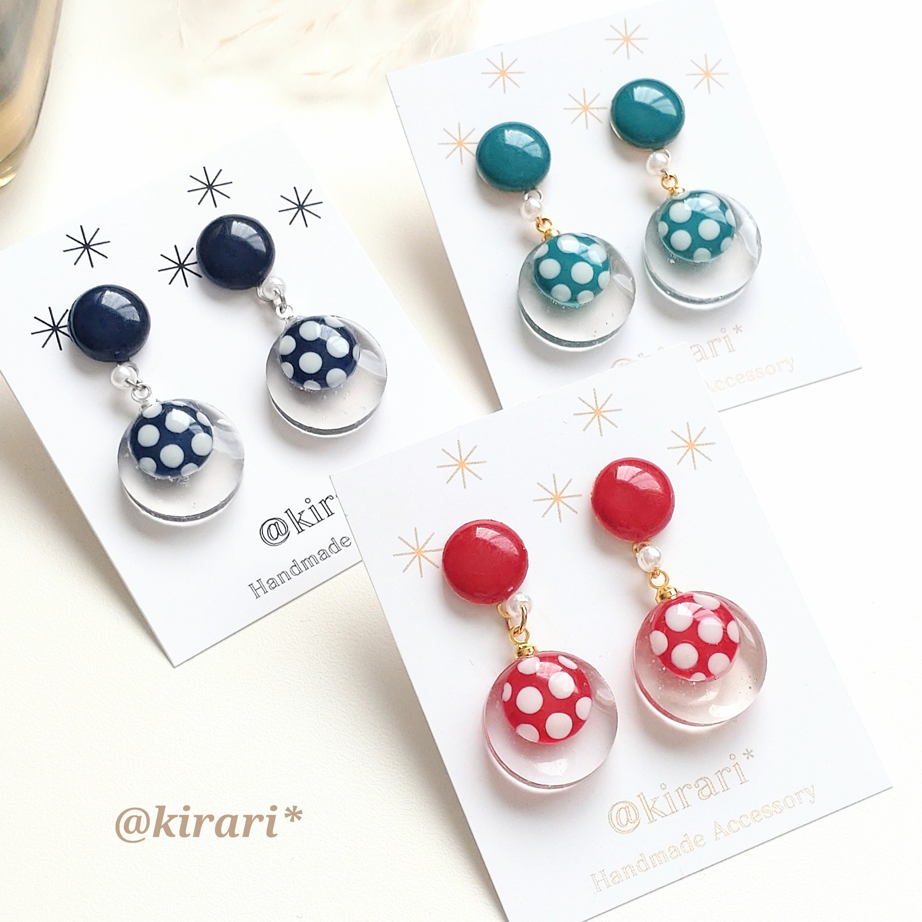 イヤリング k.akiko様おまとめ♡ ハンドメイドアクセサリー レジンピアス