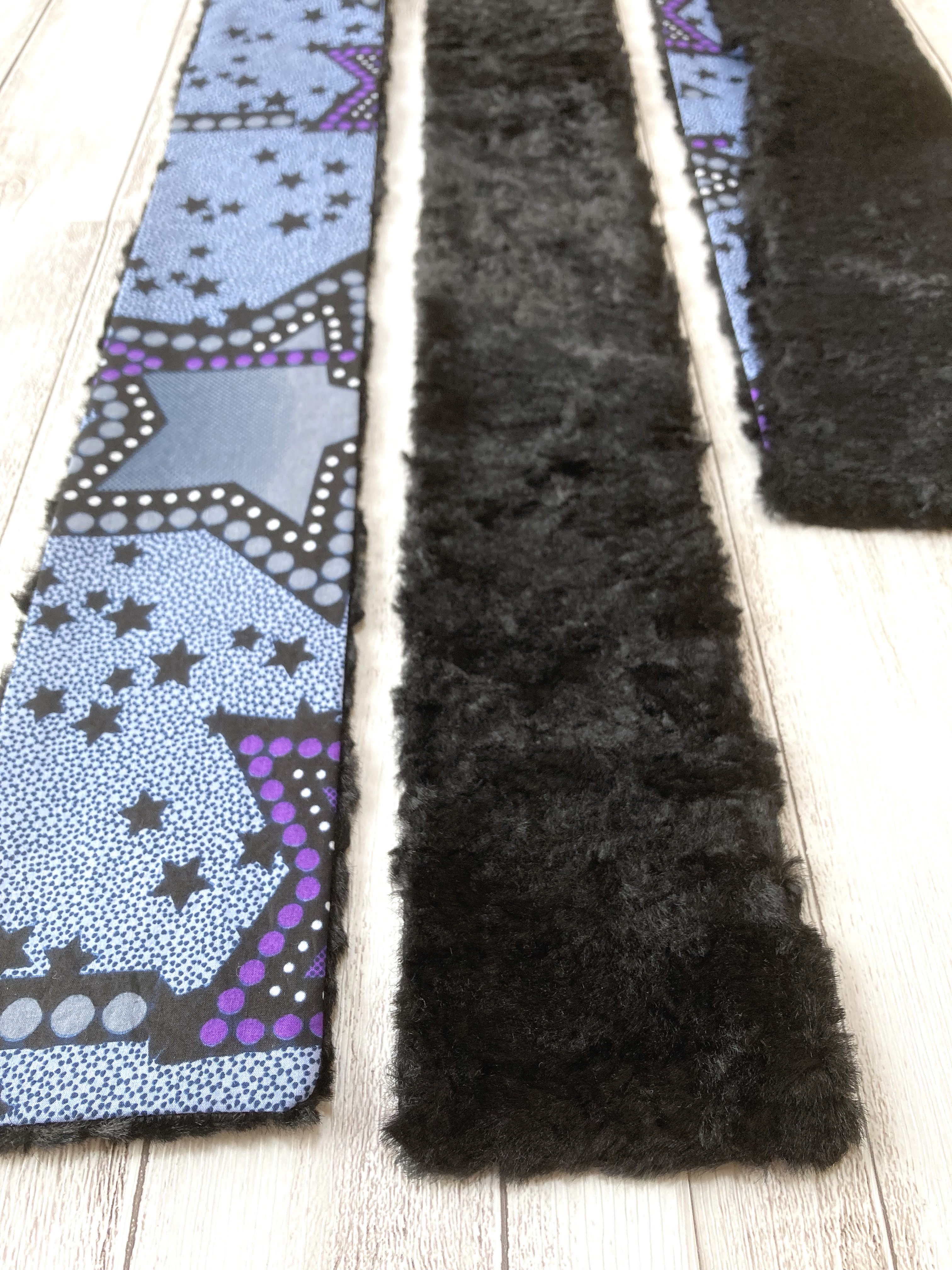 角帯・男帯リバーシブル【ブラックファー×星空いっぱいアフリカン】キテンゲ/ﾙﾂﾎﾞる壺＋＋＋