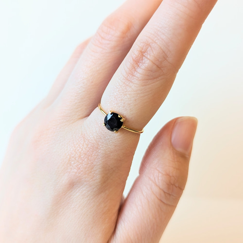 ブラックサファイアリング サファイア 天然石 リング 大粒 天然石