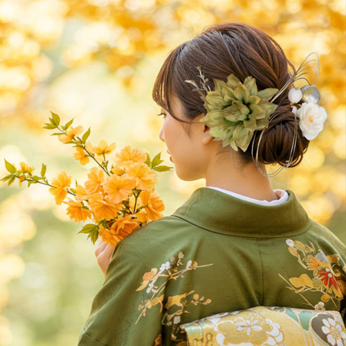 煌めくダリアと桜の髪飾り No.K88 髪飾り 成人式 卒業式 結婚式 煌めくダリアと桜の髪飾り No.K88 髪飾り 成人式 卒業式 結婚式