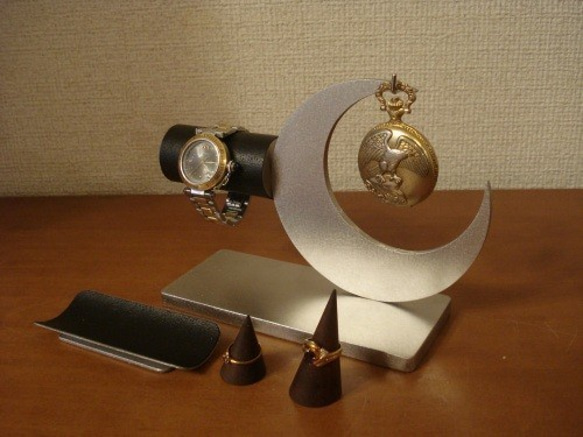 クリスマス　Xmas　　腕時計スタンド　懐中時計スタンド　ブラックトレイ＆リングスタンド未固定バージョン　 7枚目の画像