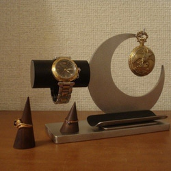 クリスマス　Xmas　　腕時計スタンド　懐中時計スタンド　ブラックトレイ＆リングスタンド未固定バージョン　 6枚目の画像
