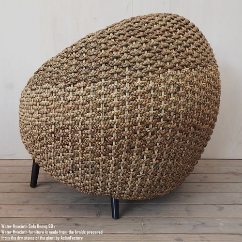 ウォーターヒヤシンス ソファ K90 一人掛け シングルソファ アジアン