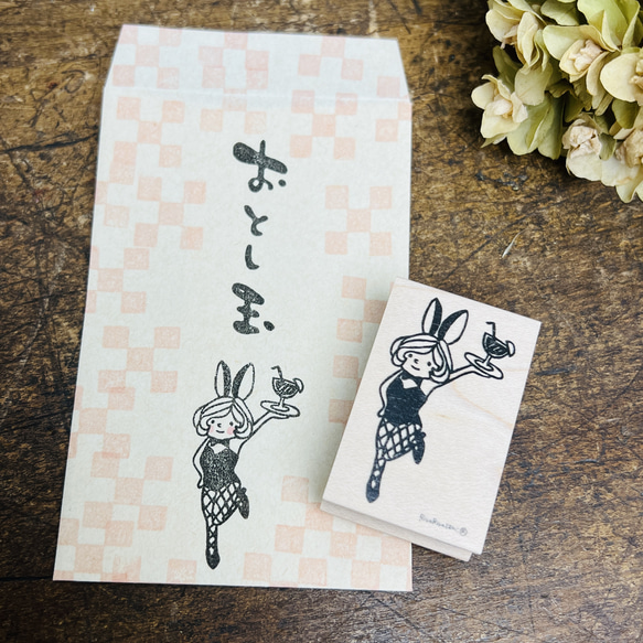 [續訂/售完] Maron Bunny-chan *橡皮圖章 30mm x 48mm *R769 第1張的照片
