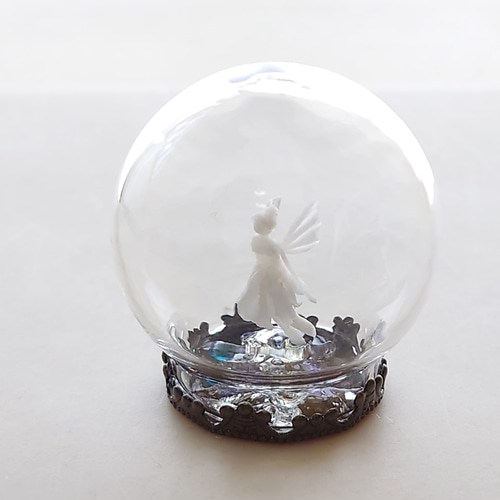 妖精と花をテーマにしたガラスオブジェ｜多彩で透明感あふれるアート作品 妖精「I Wish 祈り」 LED照明付き エッチングガラス パネル