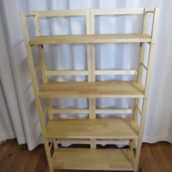 奥行15cm】奥行の狭い木製スリムラック［コミック 漫画 本棚