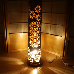 竹灯り・竹あかり・竹灯籠・竹灯篭・竹ランプ 繊細・両面彫り