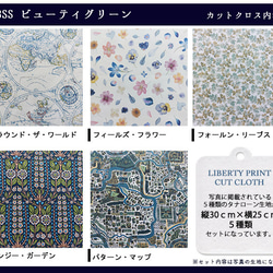 リバティ【カットクロス】「23ssグリーン」 5種セット　生地　はぎれ　綿　LIBERTY 3枚目の画像