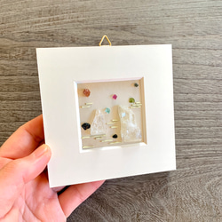 クンツァイトの平原 ⭐︎石のコラージュ ミニ アート 石の飾り お部屋のアクセント⭐︎ほっとひと息⭐︎贈り物に♪ 3枚目の画像