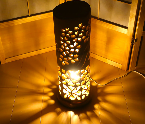 竹あかり・竹灯籠・竹灯篭・竹ランプ   両面彫り～ 癒しの灯り★キキョウ ★～～ it-636cd56d80173-1200.jpg