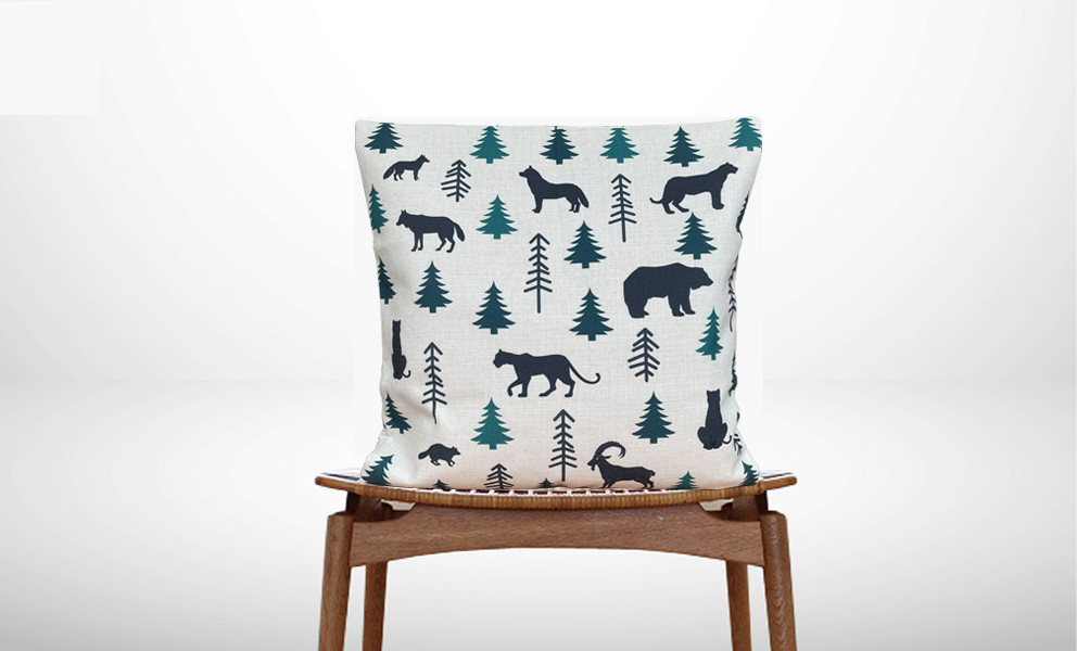 森のクッション various animals in the forest  -ヒノキの香り-