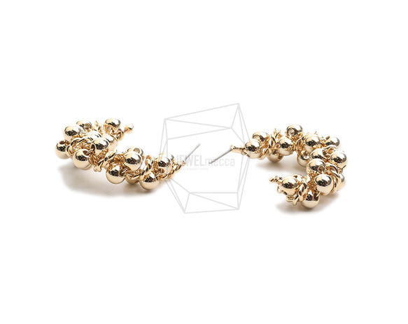 ERG-2256-G【2個入り】バブルボールピアス,Bubble Ball Post Earring 3枚目の画像