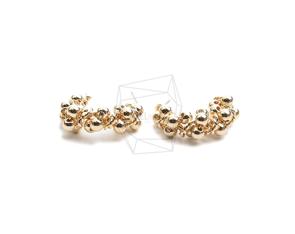 ERG-2256-G【2個入り】バブルボールピアス,Bubble Ball Post Earring 1枚目の画像