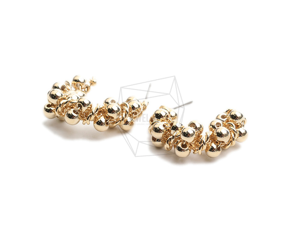 ERG-2256-G【2個入り】バブルボールピアス,Bubble Ball Post Earring 2枚目の画像