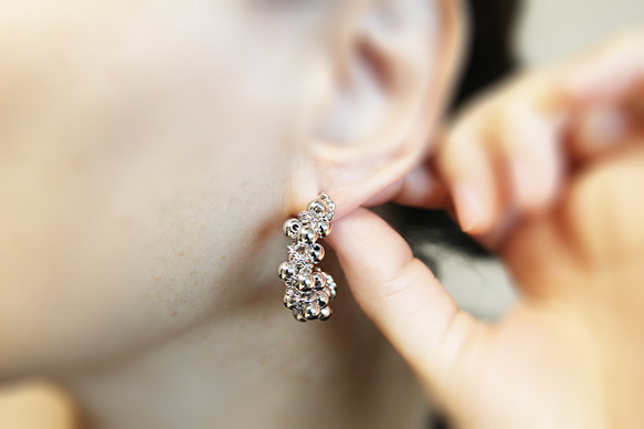 ERG-2256-R【2個入り】バブルボールピアス,Bubble Ball Post Earring 6枚目の画像